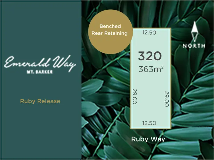 Main view of Homely land listing, Lot 320 Ruby Way, Mount Barker SA 5251