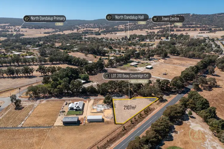 Third view of Homely land listing, 1 Beau Sovereign Court, North Dandalup WA 6207