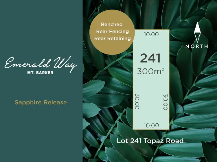 Lot 241 Topaz Road (Sapphire Release), Mount Barker SA 5251