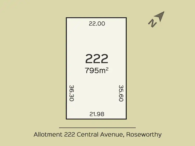 Main view of Homely land listing, Lot 222 Central Avenue, Roseworthy SA 5371
