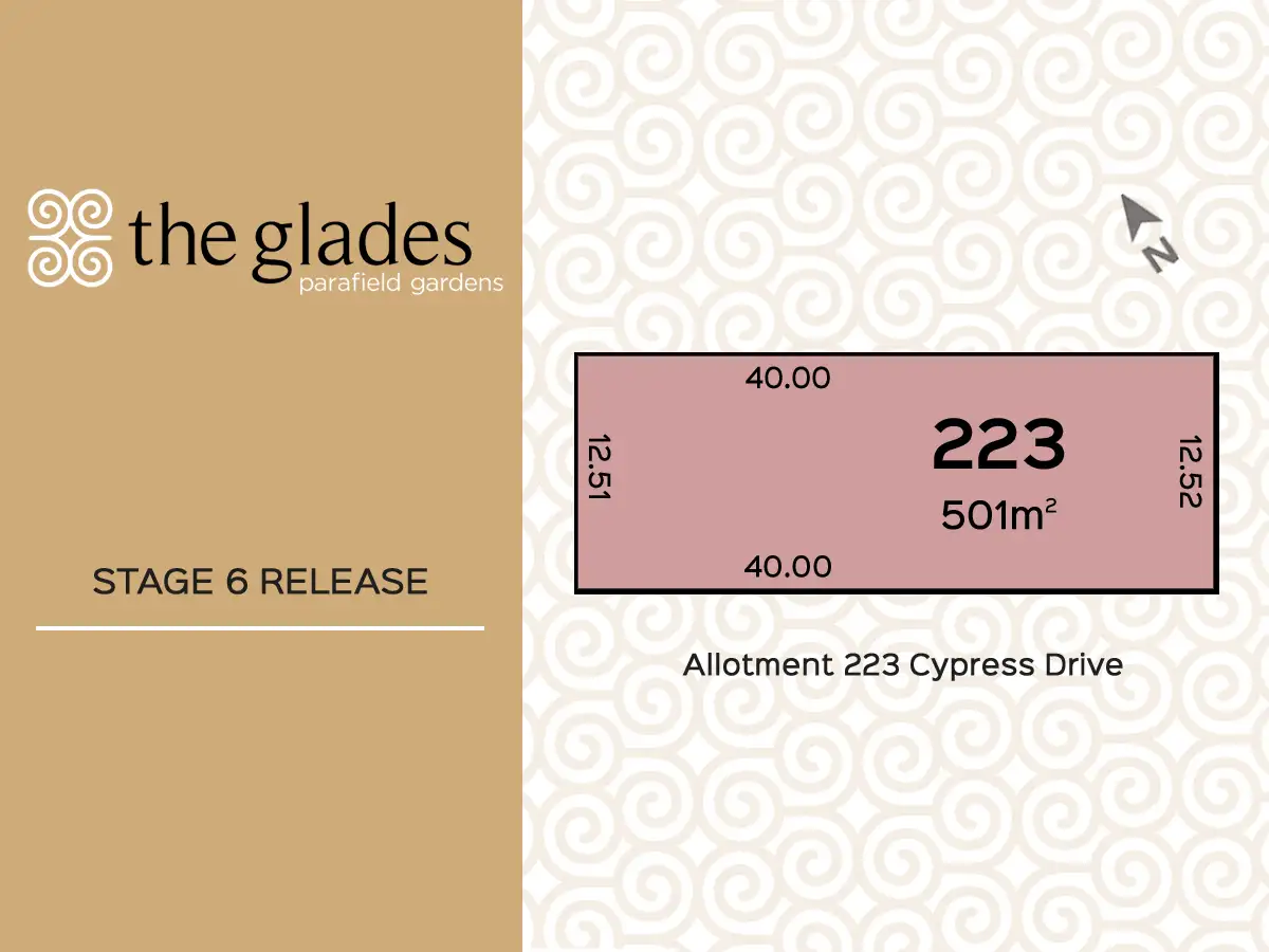 Main view of Homely land listing, Lot 223 Cypress Drive, Parafield Gardens SA 5107