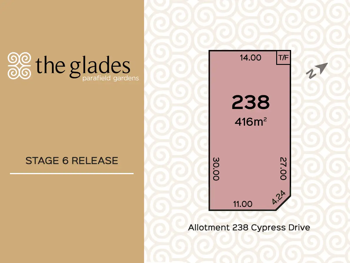 Main view of Homely land listing, Lot 238 Cypress Drive, Parafield Gardens SA 5107
