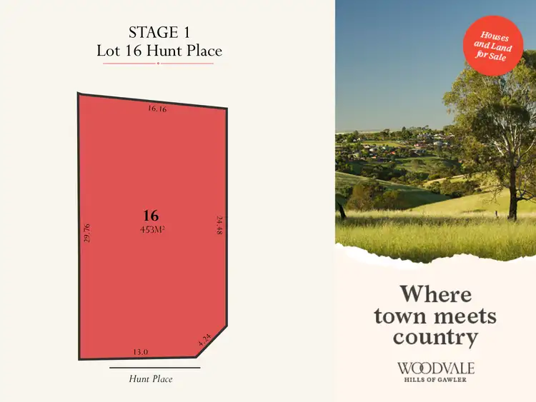 Main view of Homely land listing, Lot 16 Hunt Place, Gawler South SA 5118