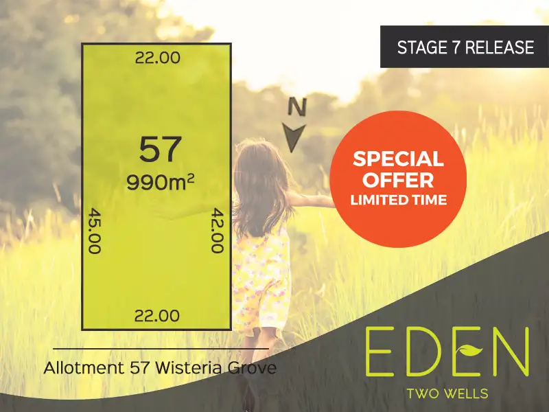 Main view of Homely land listing, Lot 57 Wisteria Grove, Two Wells SA 5501