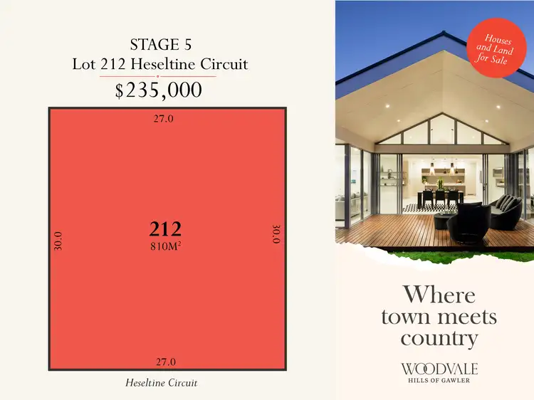 Lot 212 Heseltine Circuit, Gawler South SA 5118