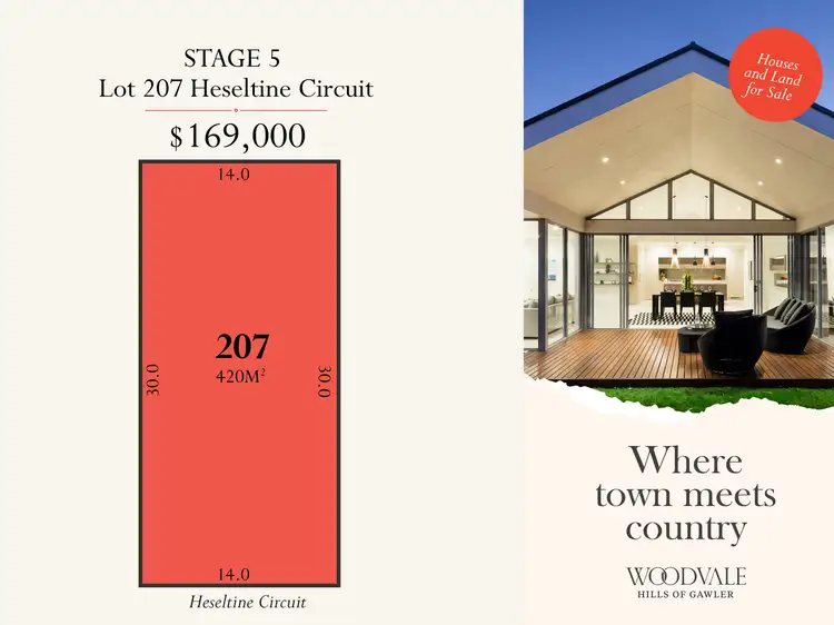Lot 207 Heseltine Circuit, Gawler South SA 5118