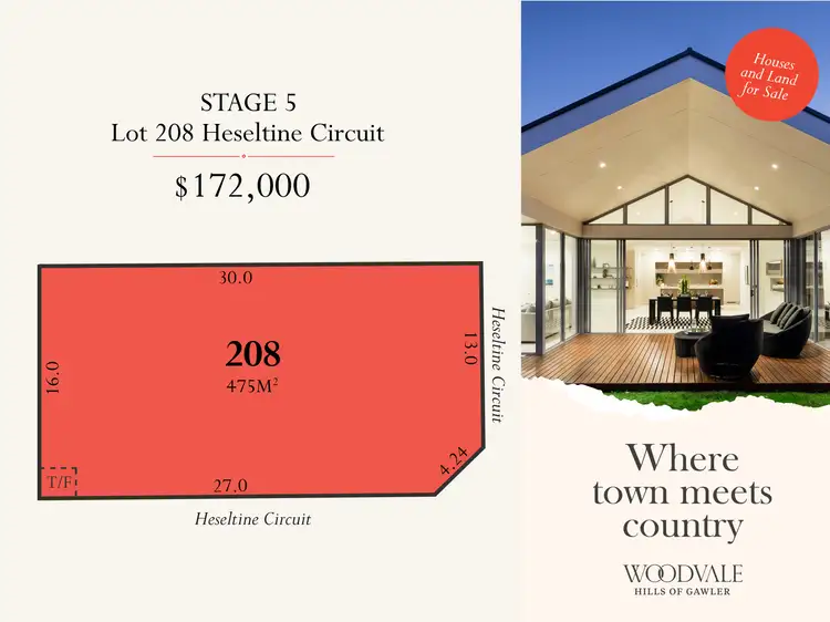 Lot 208 Heseltine Circuit, Gawler South SA 5118