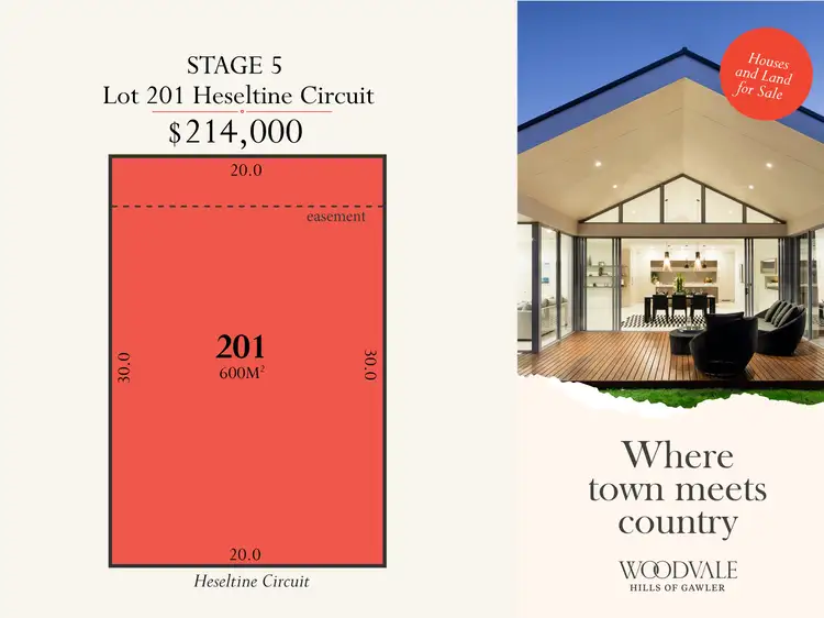 Lot 201 Heseltine Circuit, Gawler South SA 5118