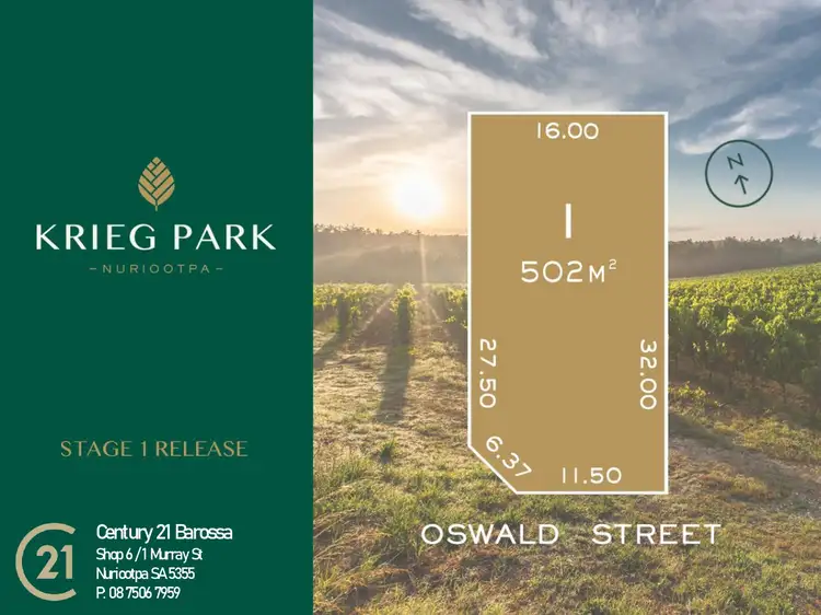 Main view of Homely rural property listing, Lot 1 Oswald St, Nuriootpa SA 5355