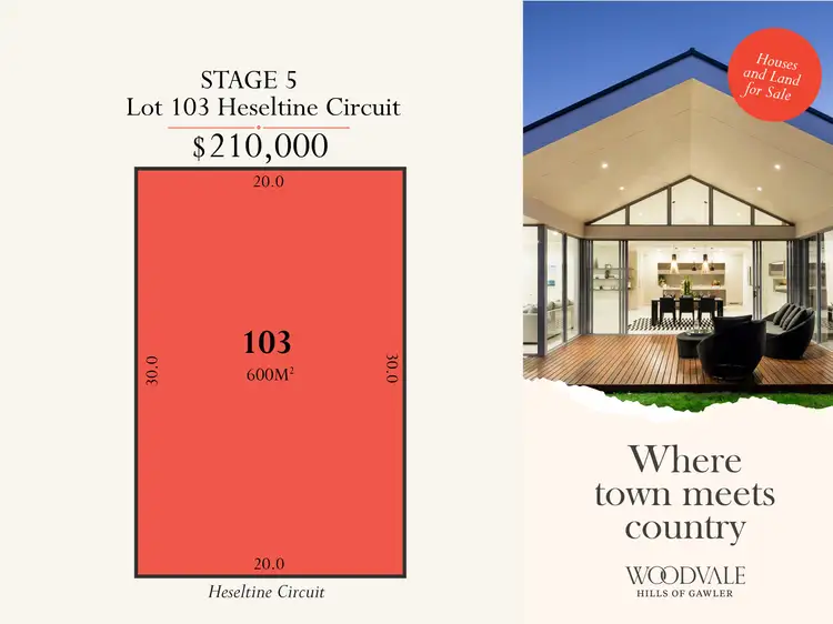 Lot 103 Heseltine Circuit, Gawler South SA 5118
