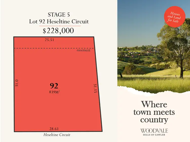 Lot 92 Heseltine Circuit, Gawler South SA 5118