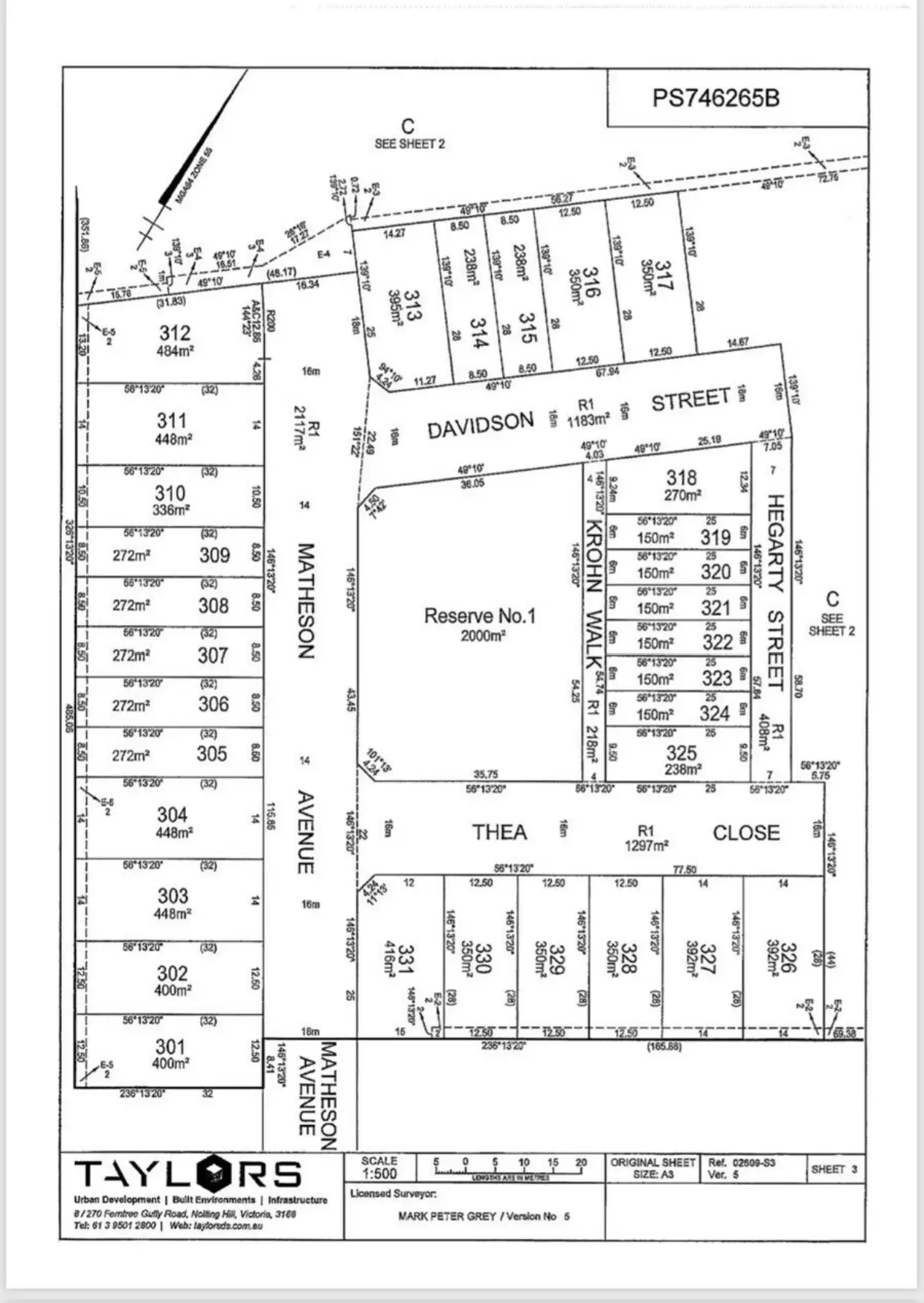 Main view of Homely land listing, Lot 313 Davidson street, Manor Lakes VIC 3024