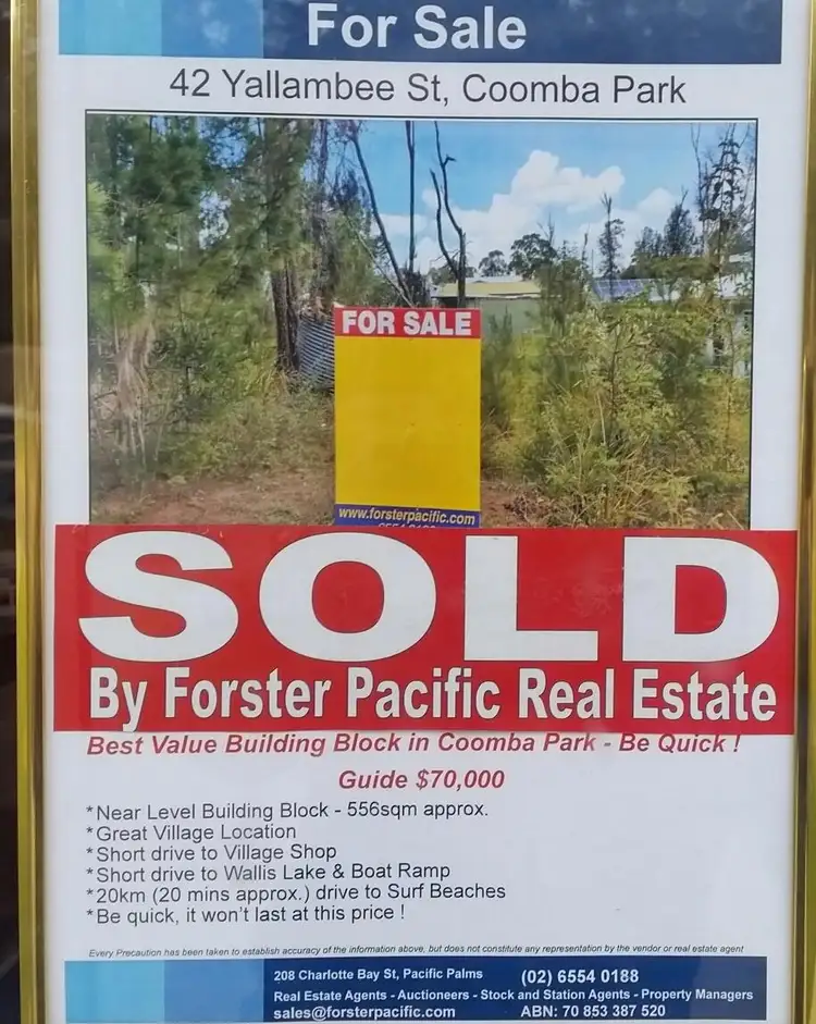 Main view of Homely land listing, 42 Yallambee Street, Coomba Park NSW 2428