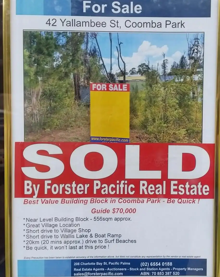 Main view of Homely land listing, 42 Yallambee Street, Coomba Park NSW 2428