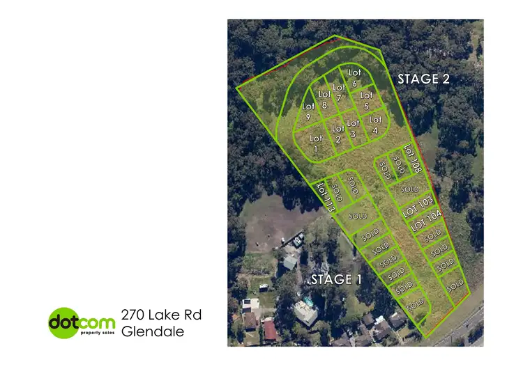 Main view of Homely land listing, LOT 6, 270 Lake Road, Glendale NSW 2285