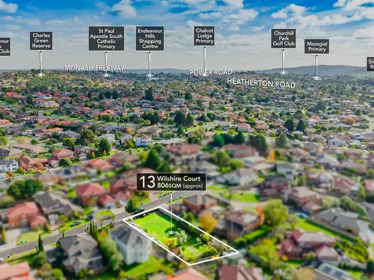 Third view of Homely land listing, 13 Wilshire Court, Endeavour Hills VIC 3802