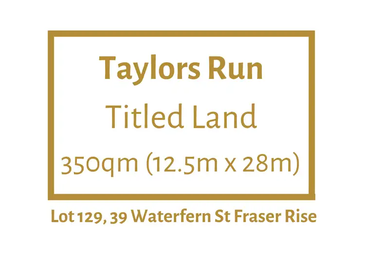 Main view of Homely land listing, LOT 129 Waterfern Street, Fraser Rise VIC 3336