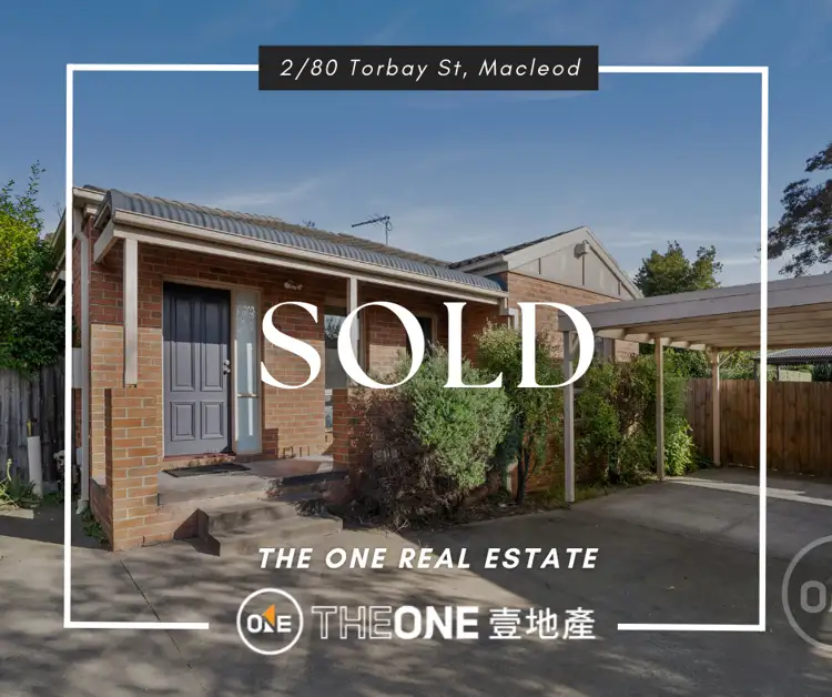 Main view of Homely unit listing, 2/80 Torbay Street, Macleod VIC 3085