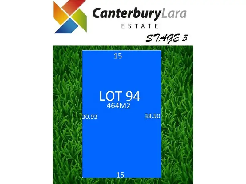 Main view of Homely land listing, Lot 94 Canterbury Lara Estate, Lara VIC 3212