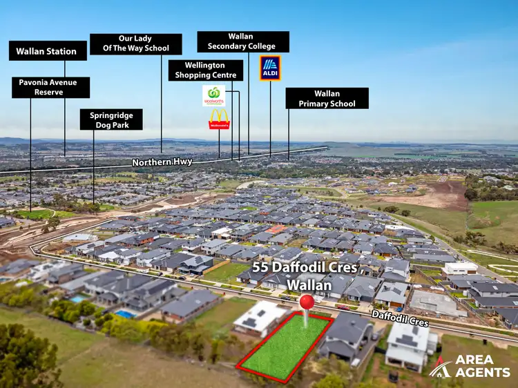 Second view of Homely land listing, 55 Daffodil Crescent, Wallan VIC 3756