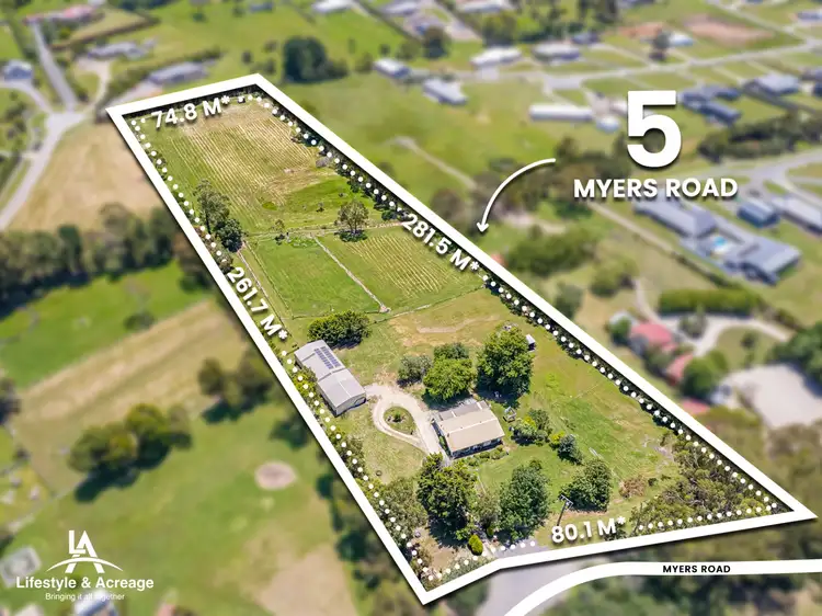 Main view of Homely rural property listing, 5 Myers Road, Drouin VIC 3818
