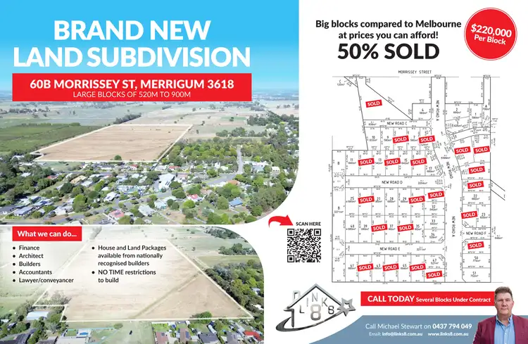 Main view of Homely land listing, 60B Morrissey Street, Merrigum VIC 3618