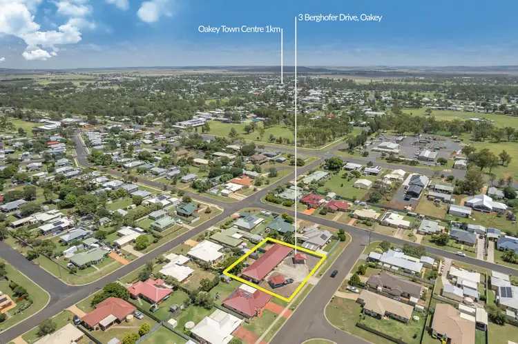 Main view of Homely unit listing, 1/3 Berghofer Drive, Oakey QLD 4401