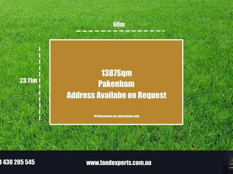 Main view of Homely land listing, Address available on request