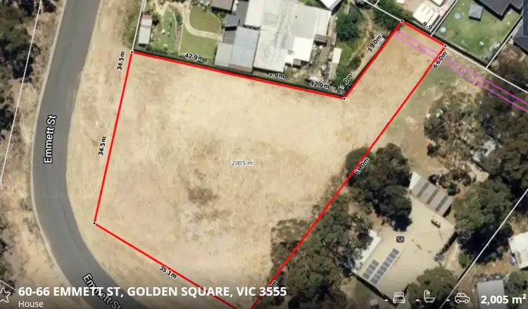 Main view of Homely land listing, 60-66 Emmett Street, Golden Square VIC 3555
