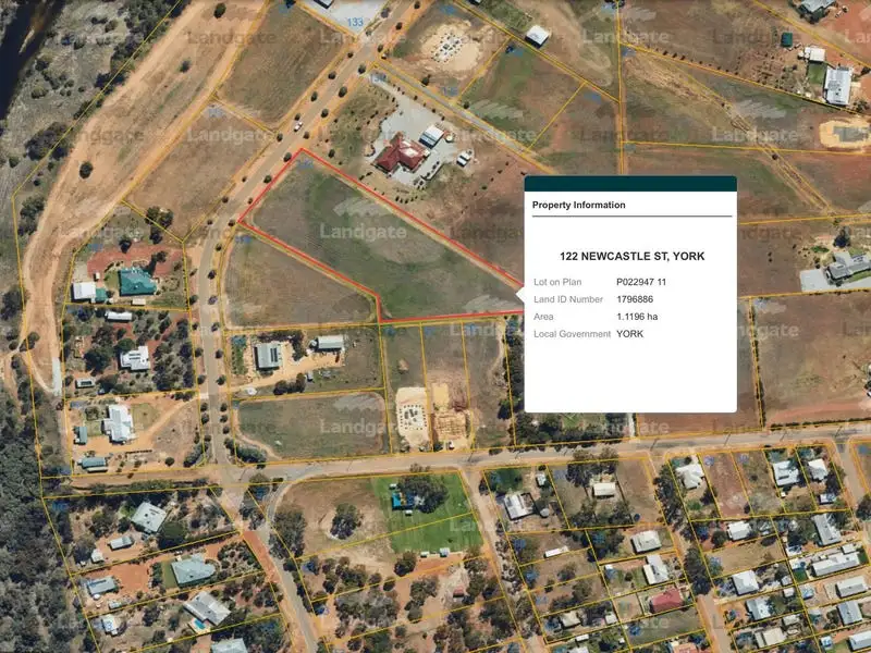 Main view of Homely land listing, 122 Newcastle Street, York WA 6302