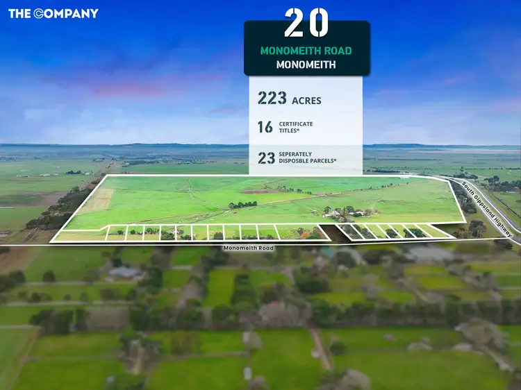 Main view of Homely land listing, 20 Monomeith Rd, Monomeith VIC 3984