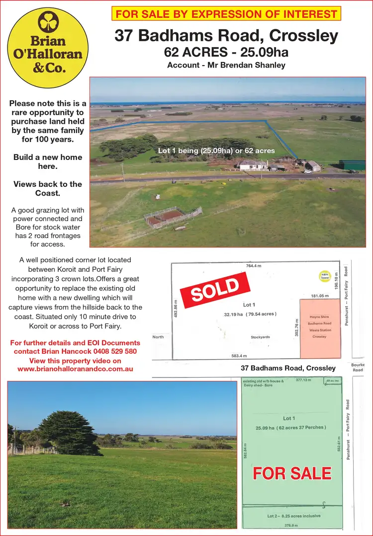 Second view of Homely land listing, LOT 1, 37 Badhams Road, Crossley VIC 3283