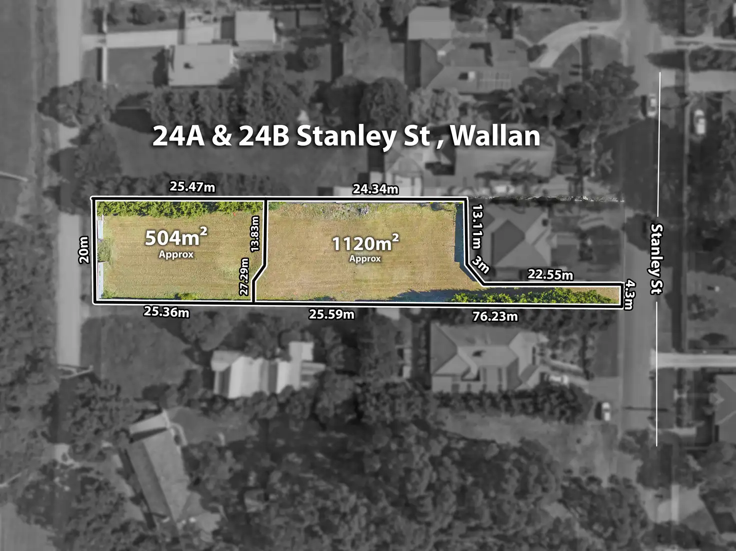 Main view of Homely land listing, 24A & & 24B Stanley Street, Wallan VIC 3756