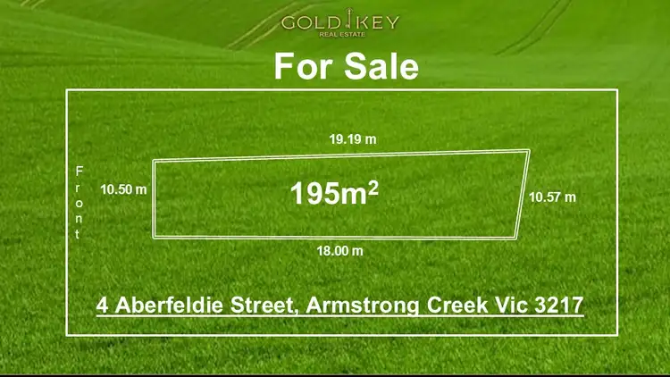 Main view of Homely land listing, LOT 63, 4 Aberfeldie Street, Armstrong Creek VIC 3217