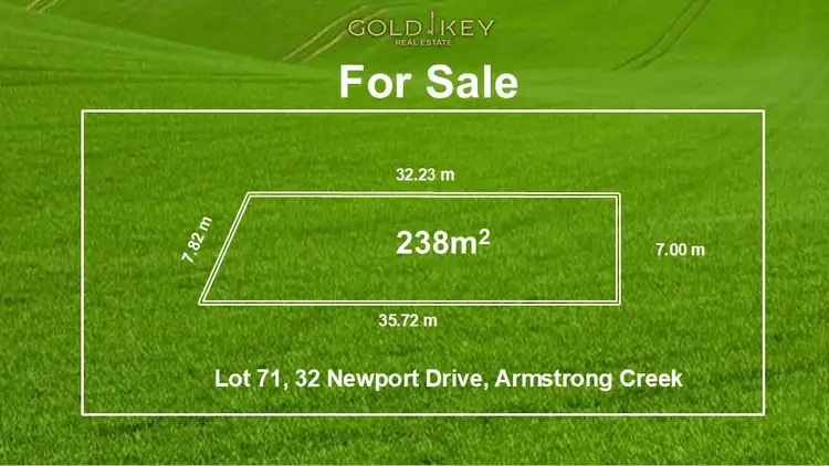 Main view of Homely land listing, LOT 71, 32 Newport Drive, Armstrong Creek VIC 3217