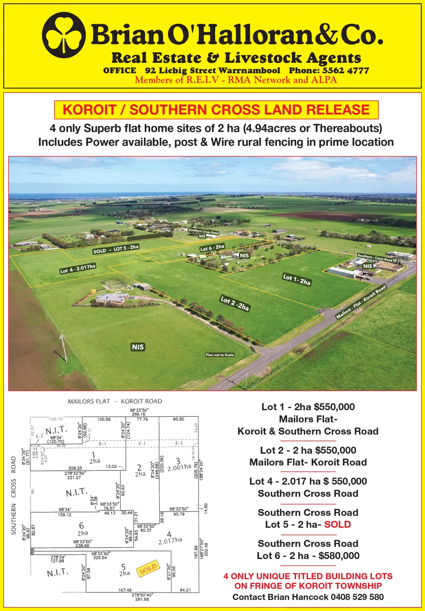 Main view of Homely land listing, 505 Mailors Flat-Koroit Road, Southern Cross VIC 3283