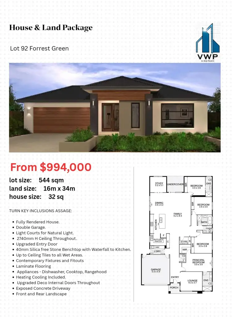 LOT 92, 37 Forrest Green Drive, Armstrong Creek VIC 3217