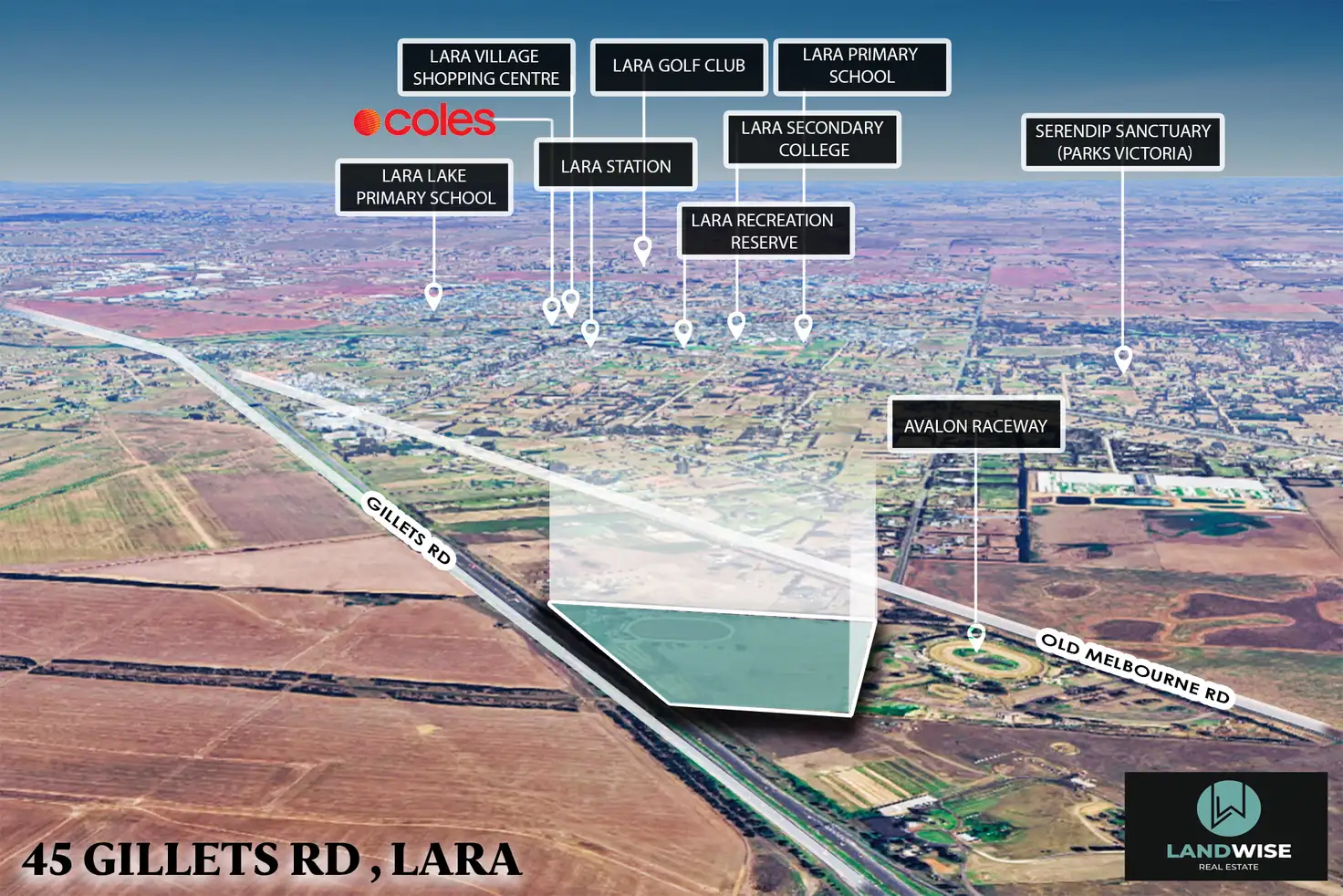 Main view of Homely land listing, 45 Gillets Road, Lara VIC 3212
