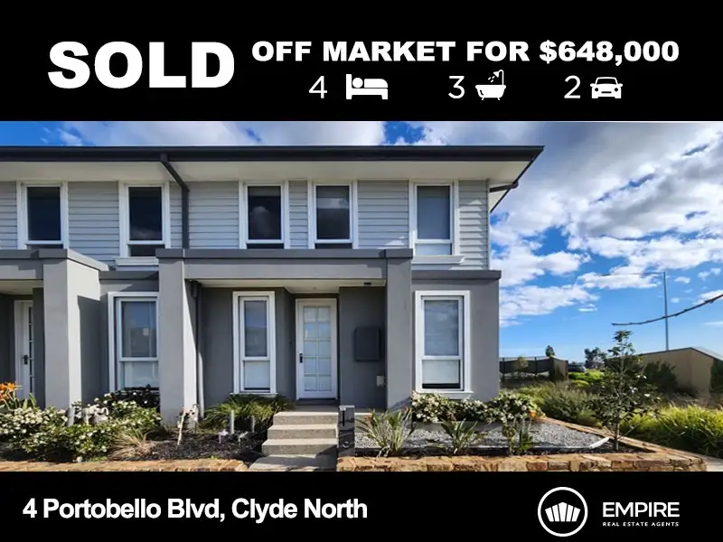 Main view of Homely townhouse listing, 4 Portobello Boulevard, Clyde North VIC 3978