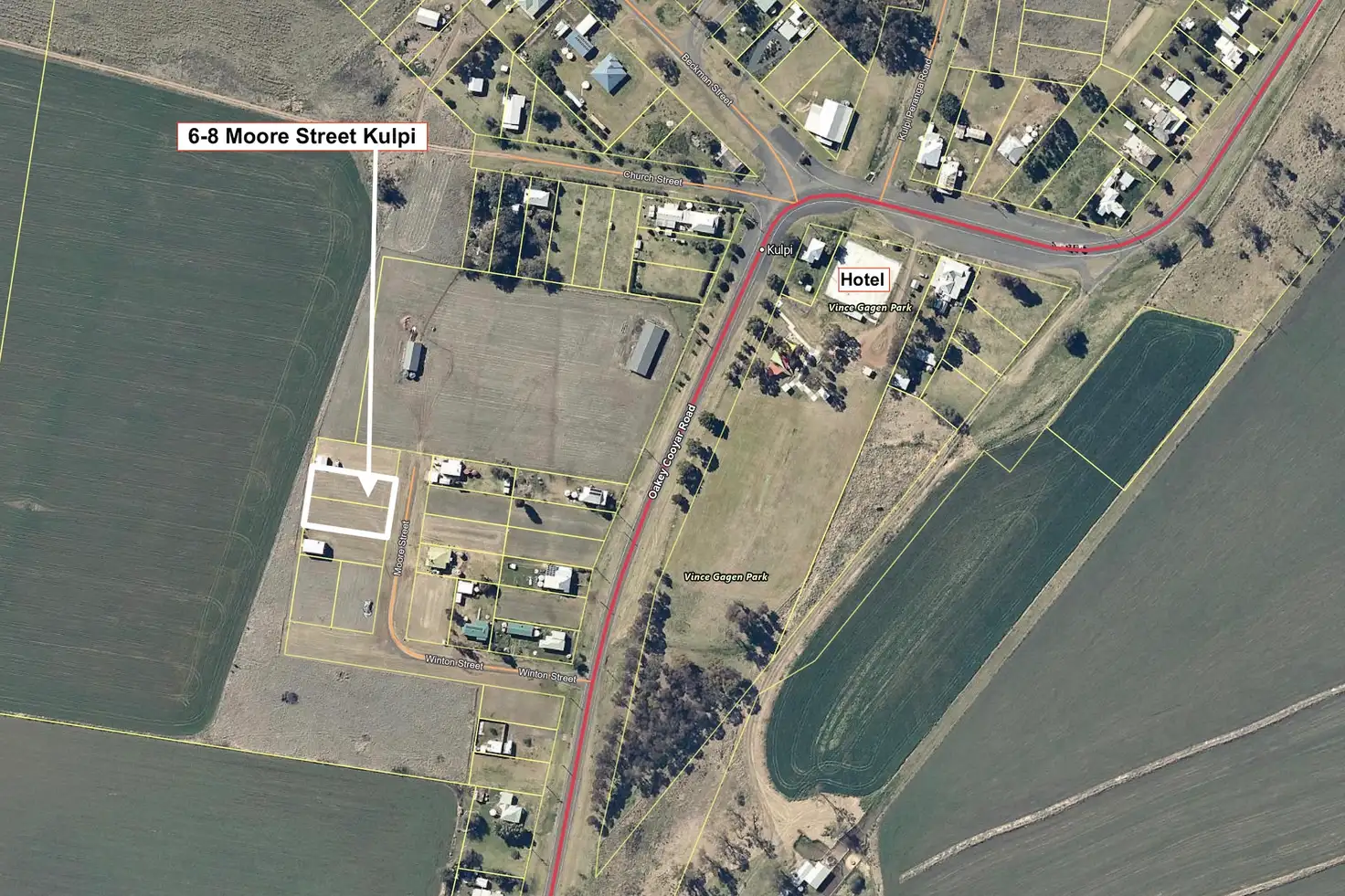 Main view of Homely land listing, 6-8 Moore Street, Kulpi QLD 4352