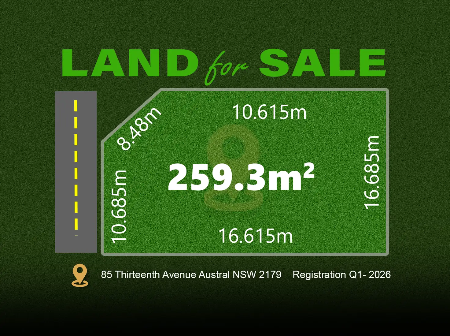 Main view of Homely land listing, LOT 3x, 85 Thirteenth Avenue, Austral NSW 2179