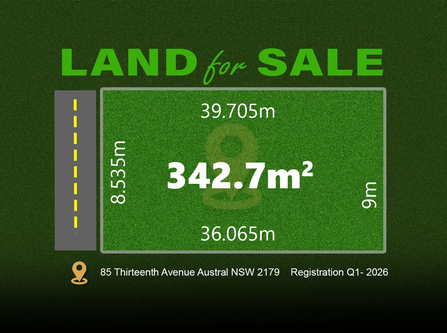Main view of Homely land listing, LOT 8x, 85 Thirteenth Avenue, Austral NSW 2179