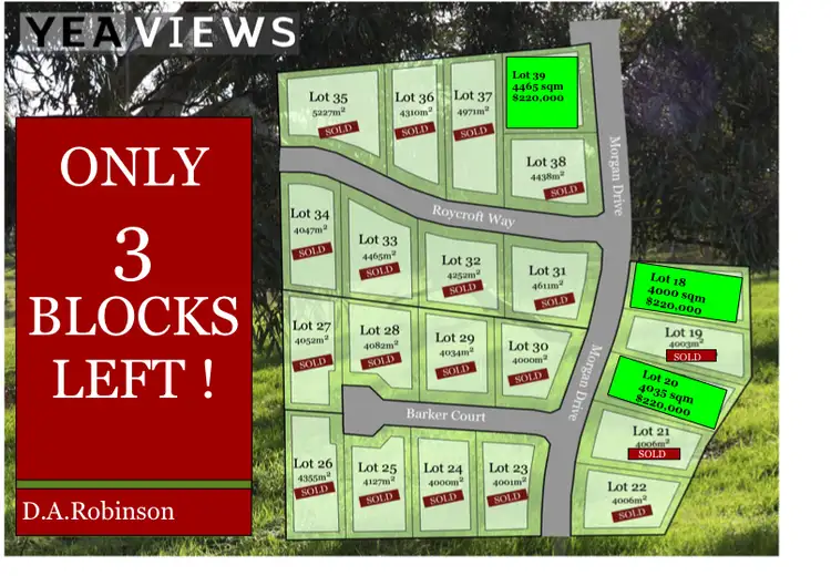 LOT 18 to 39/52 Lawrances Road, Yea VIC 3717