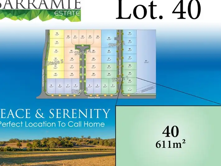 Main view of Homely land listing, Lot 40 Beethoven Street, Springdale Heights NSW 2641