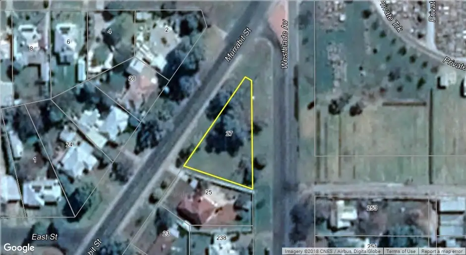 Main view of Homely land listing, 27 MURRABIT STREET, Kerang VIC 3579