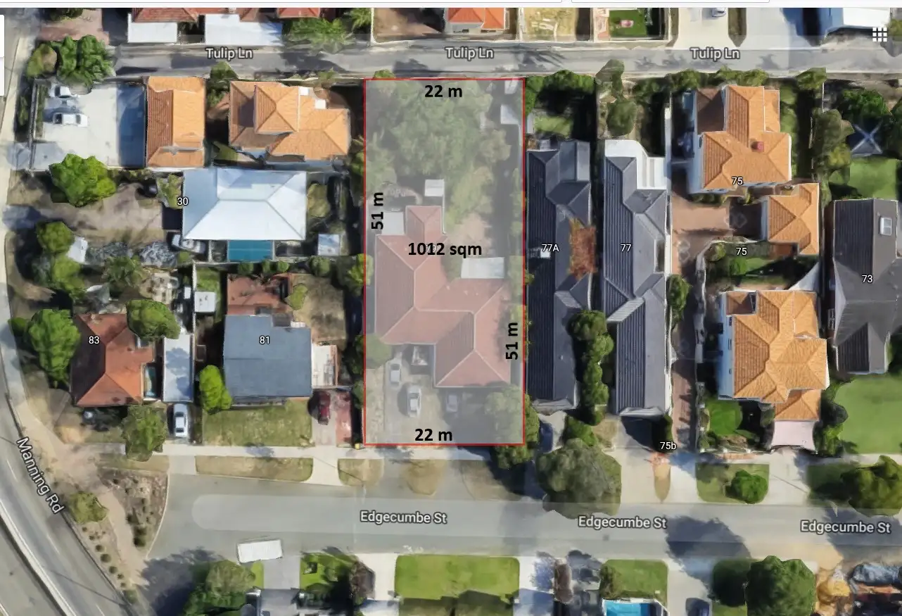 Main view of Homely land listing, 79A & 79B Edgecumbe Street, Como WA 6152
