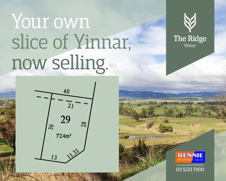 Main view of Homely land listing, LOT 29 The Ridge Estate, Yinnar VIC 3869