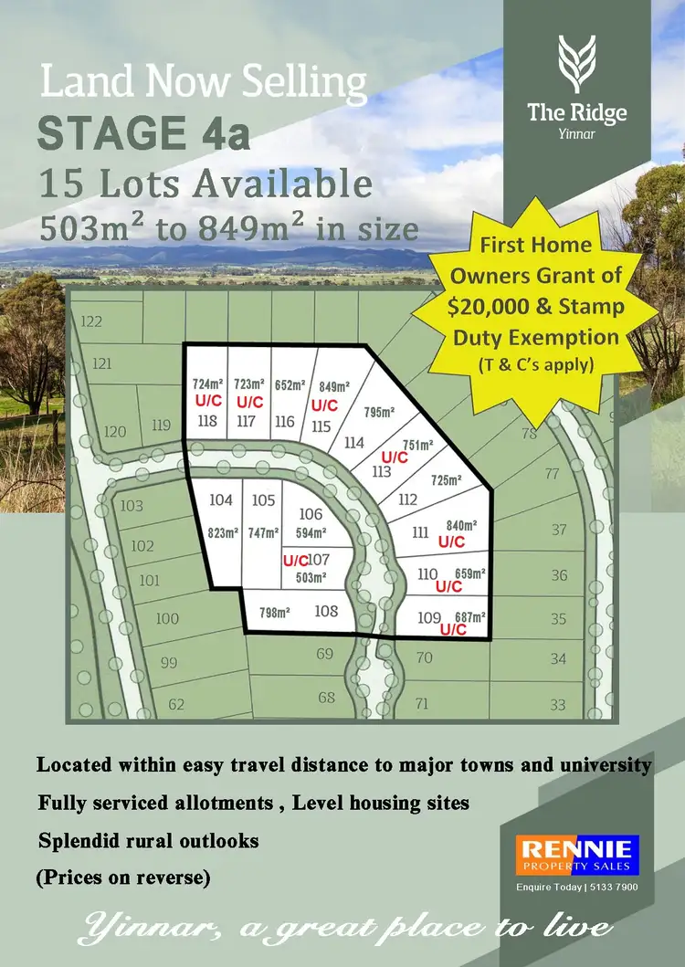 LOT 104 The Ridge, Yinnar VIC 3869