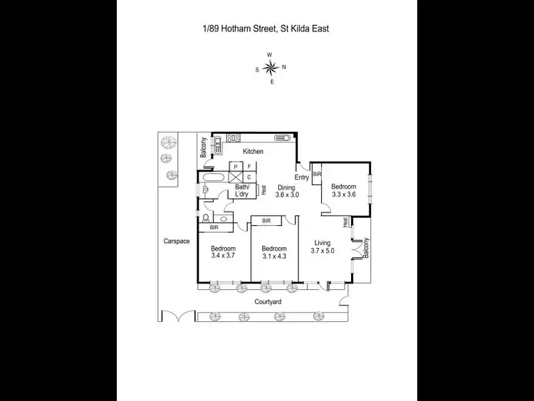 Fifth view of Homely apartment listing, 1/89 Hotham Street, Balaclava VIC 3183
