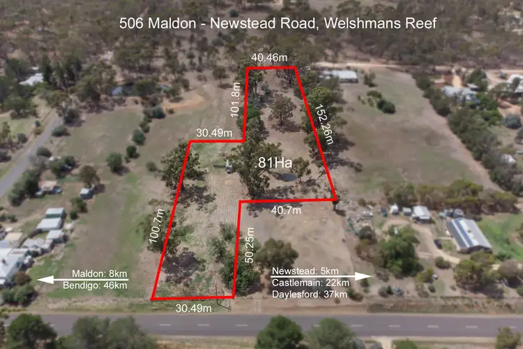 Main view of Homely land listing, 506 Maldon-Newstead Road, Welshmans Reef VIC 3462